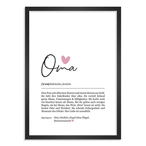 Himmelsflüsterer - Definition Poster & Kunstdrucke | Oma Geschenk | Wandbilder Wohnzimmer | Geschenke für Oma Geburtstag | Wanddeko Deko Wohnzimmer | DINA A4 ohne Rahmen von Himmelsflüsterer