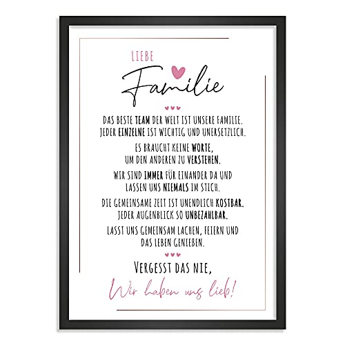 Himmelsflüsterer - Kunstdruck-Poster Nr. 5 "Poesie | Familie Geschenk | Wandbilder Wohnzimmer | Geschenke für Familie Geburtstag | Wanddeko Deko Wohnzimmer | DINA A4 ohne Rahmen von Himmelsflüsterer