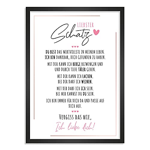 Himmelsflüsterer - Kunstdruck-Poster Nr. 5 "Poesie | Liebe Partner Geschenk | Wandbilder Wohnzimmer | Geschenke für Partner Geburtstag | Wanddeko Deko Wohnzimmer | DINA A4 ohne Rahmen von Himmelsflüsterer