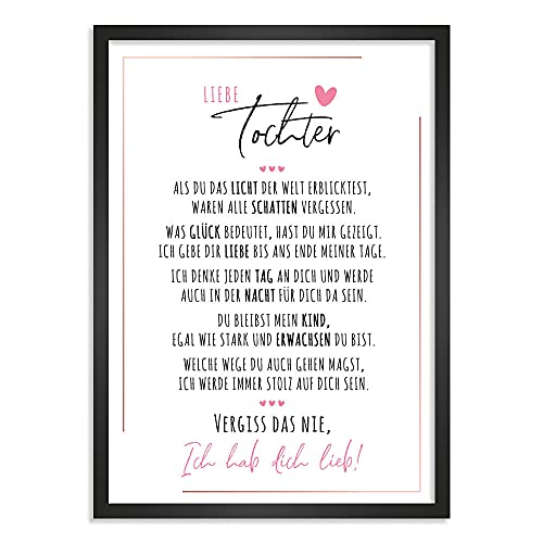 Himmelsflüsterer - Kunstdruck-Poster Nr. 5 "Poesie | Tochter Geschenke | Wandbilder Wohnzimmer | Geschenk Tochter Geburtstag | Wanddeko Deko Wohnzimmer | DIN A4 (mit Rahmen) von Himmelsflüsterer