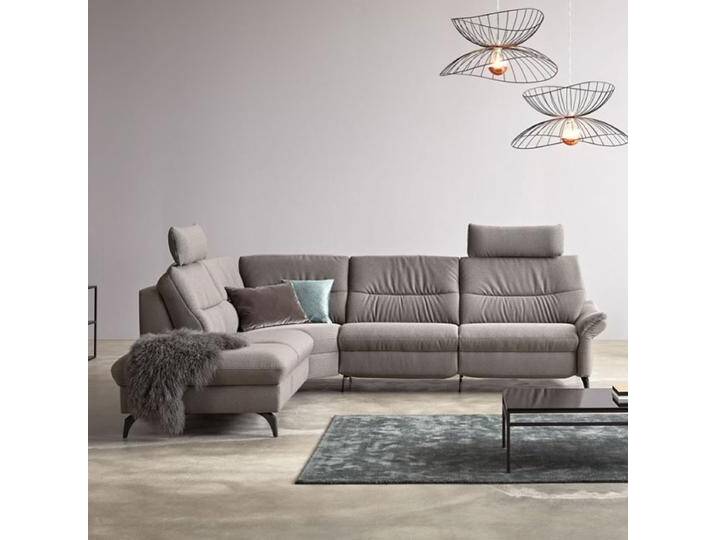 Himolla 1175 Spektra Ecksofa links mit zwei Kopfstützen und Stauraum in grau aus der Stoffgruppe 24 auf Metallfüßen anthrazit Himolla 1175 Spektra Ecksofa links mit zwei Kopfstützen und Stauraum in grau aus der Stoffgruppe 24 auf Metallfüßen anthrazit von Himolla