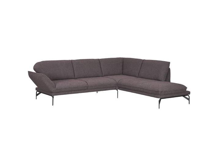 Himolla 1378 Nova Ecksofa mit Drehsitzen auf Rahmenkufen in braun auch in anderen Farben möglich von Himolla