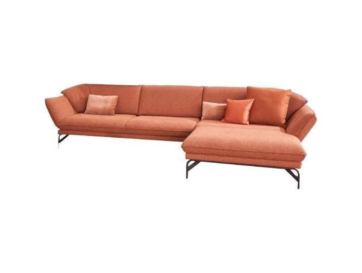 Himolla 1378 Nova Ecksofa mit elektrischen Fußstützen in orange auch in anderen Farben möglich von Himolla