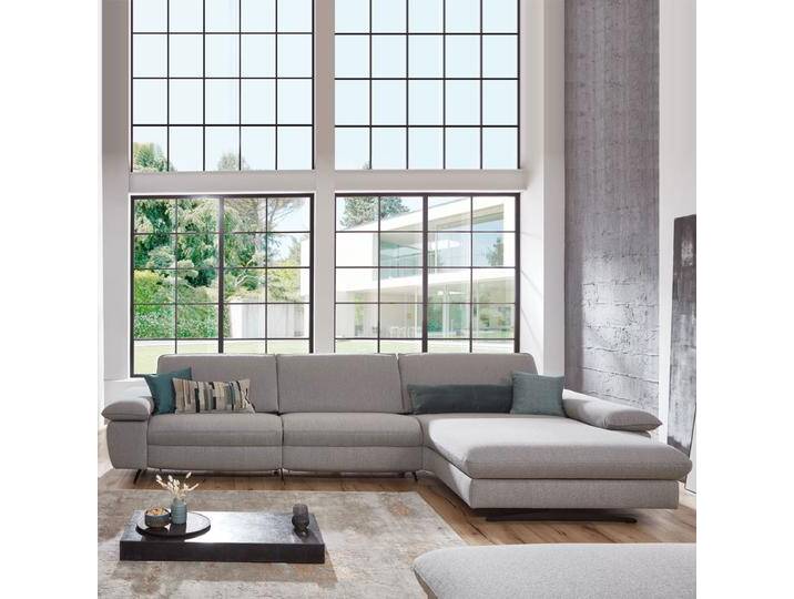 Himolla 1487 Spektra Ecksofa rechts mit Armteilverstellung sowie klappbarem Kopfteil in der Recamiere in grau aus der Stoffgruppe 20 auf Metallkufen Himolla 1487 Spektra Ecksofa rechts mit Armteilverstellung sowie klappbarem Kopfteil in der Recamiere in grau aus der Stoffgruppe 20 auf Metallkufen von Himolla