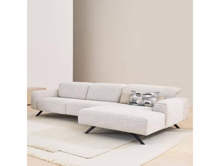 Himolla 1552 Signa Ecksofa rechts in hochwertigem Design mit manueller Kopfteilverstellung in beige aus der Stoffgruppe 24 auf Metallfüßen anthrazit Himolla 1552 Signa Ecksofa rechts in hochwertigem Design mit manueller Kopfteilverstellung in beige aus der Stoffgruppe 24 auf Metallfüßen anthrazit von Himolla
