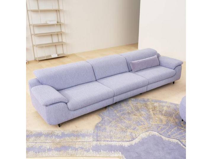 Himolla 1571 Modules Einzelsofa lang mit Kopfteilverstellung Sitzkomfort Superlastic med im Marble Stoffbezug Metallfüße anthrazit von Himolla