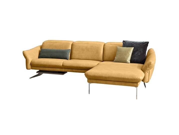 Himolla 1808 Promotion Ecksofa mit Recamiere rechts in gelb auch in anderen Farben möglich von Himolla