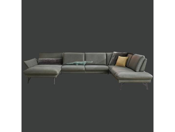 Himolla 1928 Promotion Wohnlandschaft in U-Form mit Recamiere links mit Sitztiefenverstellung in grün auch in anderen Farben möglich von Himolla