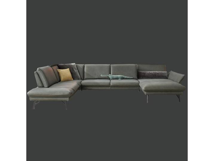 Himolla 1928 Promotion Wohnlandschaft in U-Form mit Recamiere rechts mit Sitztiefenverstellung in grün auch in anderen Farben möglich von Himolla