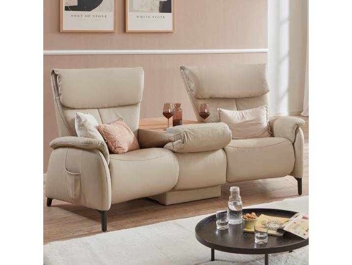 Himolla 4867 Cumuly Trapezsofa für Heimkino-Atmosphäre mit manueller Funktion im Lederbezug L18 von Himolla