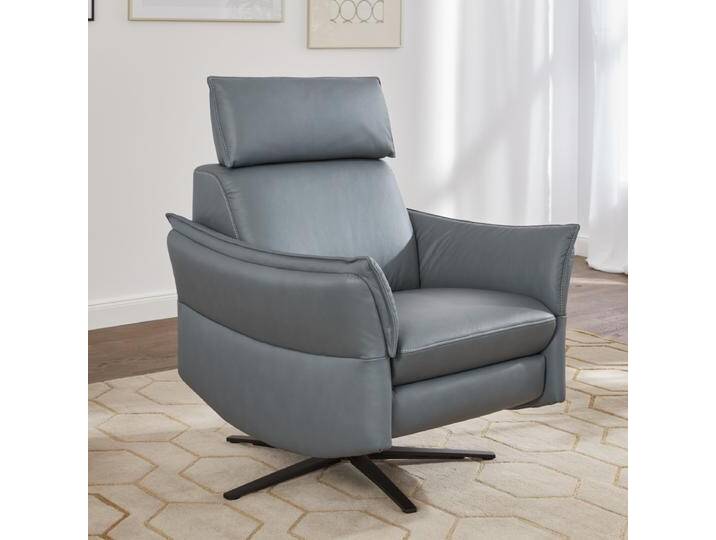 Himolla 7267 Cumurex Relaxsessel niedrig mit höhenverstellbaren Kopfteil Sitzkomfort Superlastic med in Echtleder grau mit Metallsternfuß anthrazit Himolla 7267 Cumurex Relaxsessel niedrig mit höhenverstellbaren Kopfteil Sitzkomfort Superlastic med in Echtleder grau mit Metallsternfuß anthrazit von Himolla