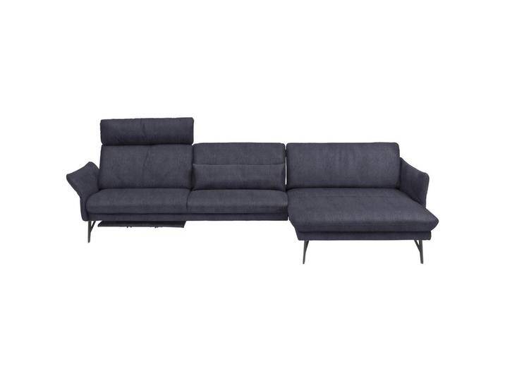 Himolla ECKSOFA, Blau, Grau, Uni, Ottomane rechts, L-Form, 330x174 cm, Blauer Engel, Goldenes M, EMAS, Typenauswahl, Lederauswahl, Stoffauswahl, von Himolla