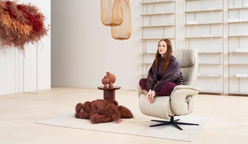 Himolla Relaxsessel EASY SWING (7576) ca.80x113x163cm in Leder 22 Soft Nappa Island von Himolla