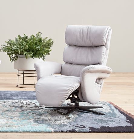 Himolla Relaxsessel EASY SWING (7628) ca.84x109x155cm in Leder 22 Soft Nappa Asche von Himolla