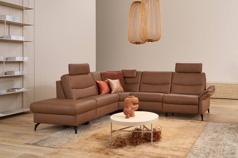 Himolla Rundecke PLANOPOLY 7 (1468) ca. 249 x 279 cm in Leder 24 Longru Ranger von Himolla