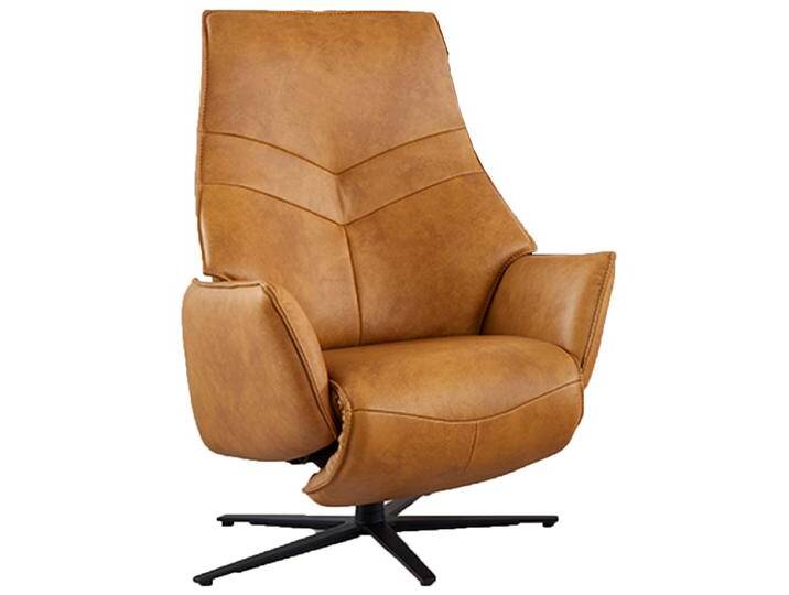 Himolla TV-Sessel 7911 S-lounger auf einem Sternfuß in pulverbeschichtet Anthrazit im Echtlederbezug Eleganzia mais auf der Preisgruppe L27 von Himolla