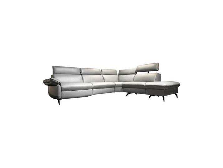 himolla Ecksofa Ecksofa 1267 Leder 24 Longlife Sea Wallfree Grau Füße Schwarz, grau von Himolla