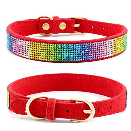 Hundehalsband, schillernd, funkelnd, Kristall, Strass, verstellbar, für Welpen, Katzen, Haustiere, bunt, Rot Hundehalsband, schillernd, funkelnd, Kristall, Strass, verstellbar, für Welpen, Katzen, Haustiere, bunt, Rot von HimyBB