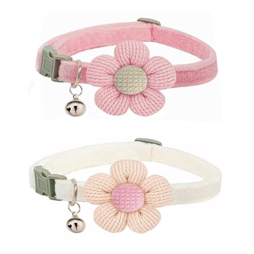 Welpenhalsband für Wurf, Kleines Hundehalsband mit Blume, XS Hundehalsband für kleine Hunde mit Glocke für Mädchen Junge Kleiner Hund Welpenhalsband für Wurf, Kleines Hundehalsband mit Blume, XS Hundehalsband für kleine Hunde mit Glocke für Mädchen Junge Kleiner Hund von HimyBB