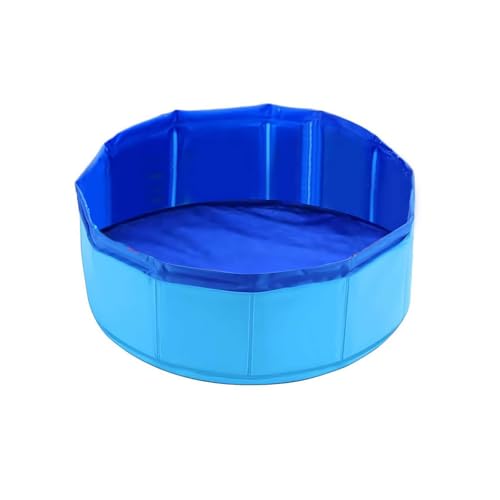 Hinapan 1 Stück Faltbarer Hundepool, Faltbare Hunde Und Katzenbadewanne, Tragbare Hundebadewanne, rutschfeste Badewanne Für Hunde Und Katzen, 30 X 10 cm (Blau, Klein) von Hinapan