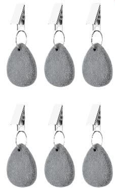 Hinapan 6 Stück Marmor Tischdeckenbeschwerer, Schwere Tischdeckenhalter mit Metallclips, Tischgewichte, Windfeste Tischdeckenclips für Hochzeit, Gartenparty, Picknick, Restaurant (Weiß) von Hinapan