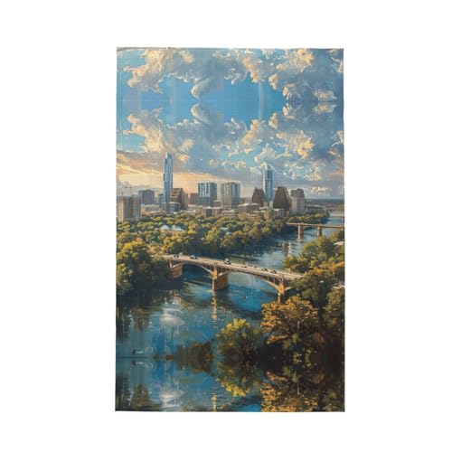 Fashion Austin Texas Print Küche Geschirrtuch weich saugfähig Geschirrtücher Geschirrtücher und Tischdekoration Handtücher von Hingor