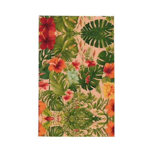 Fashion Hojas Tropicales Y Flores Print Küche Geschirrtuch weich saugfähig Geschirrtücher und Tischdeko Handtücher Fashion Hojas Tropicales Y Flores Print Küche Geschirrtuch weich saugfähig Geschirrtücher und Tischdeko Handtücher von Hingor
