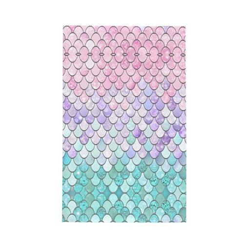 Geschirrtuch mit Meerjungfrauen-Motiv, weich, saugfähig, Handtuch, Geschirrtücher und Tischdekorationstücher, Pastellrosa, Violett, Aqua, Tee-Druck Geschirrtuch mit Meerjungfrauen-Motiv, weich, saugfähig, Handtuch, Geschirrtücher und Tischdekorationstücher, Pastellrosa, Violett, Aqua, Tee-Druck von Hingor