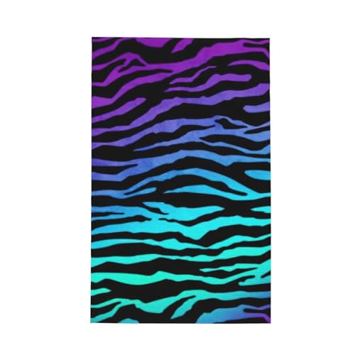 Geschirrtuch mit Zebrastreifen, weich, saugfähig, Handtuch, Geschirrtücher und Tischdekorationstücher, Violett, Blau, Grün Geschirrtuch mit Zebrastreifen, weich, saugfähig, Handtuch, Geschirrtücher und Tischdekorationstücher, Violett, Blau, Grün von Hingor