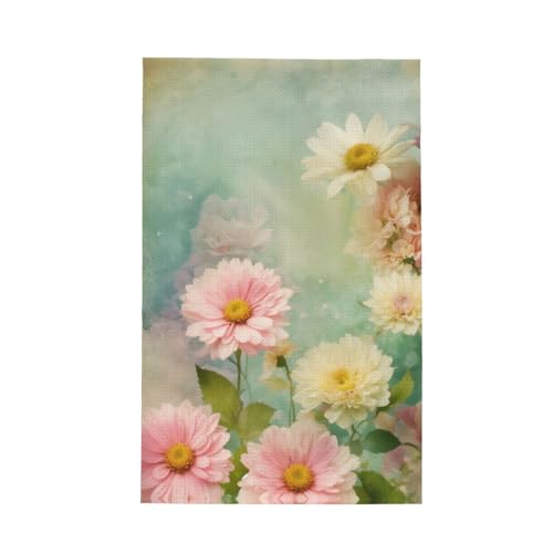 Geschirrtuch mit modischem Blumen- und Gänseblümchen-Druck, weich, saugfähig, Geschirrtücher und Tischdekorationstücher Geschirrtuch mit modischem Blumen- und Gänseblümchen-Druck, weich, saugfähig, Geschirrtücher und Tischdekorationstücher von Hingor