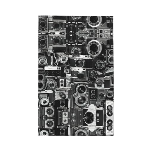 Geschirrtuch mit modischem Retro-Kamera-Kollektion, bedruckt, weich, saugfähig, Geschirrtücher und Tischdekorationstücher Geschirrtuch mit modischem Retro-Kamera-Kollektion, bedruckt, weich, saugfähig, Geschirrtücher und Tischdekorationstücher von Hingor