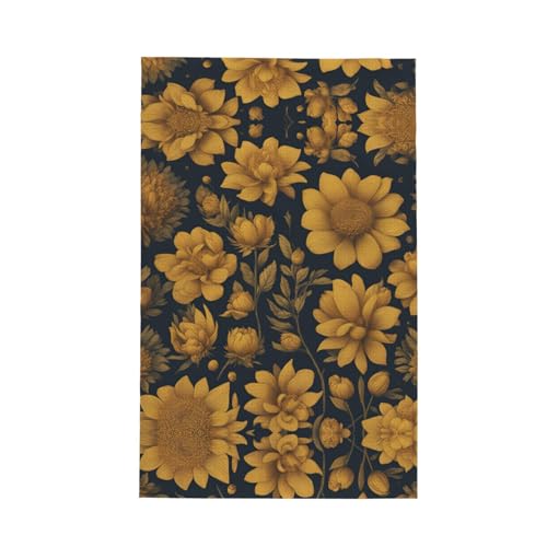 Geschirrtuch mit vielen goldenen Blumen, weich, saugfähig, Geschirrtücher und Tischdekorationstücher Geschirrtuch mit vielen goldenen Blumen, weich, saugfähig, Geschirrtücher und Tischdekorationstücher von Hingor