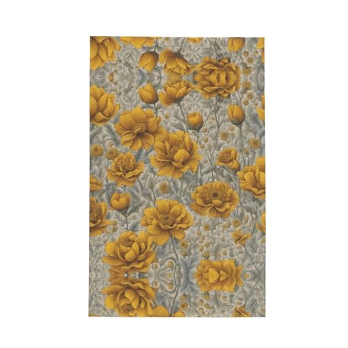 Geschirrtuch mit vielen goldenen Blumen, weich, saugfähig, Geschirrtücher und Tischdekorationstücher Geschirrtuch mit vielen goldenen Blumen, weich, saugfähig, Geschirrtücher und Tischdekorationstücher von Hingor