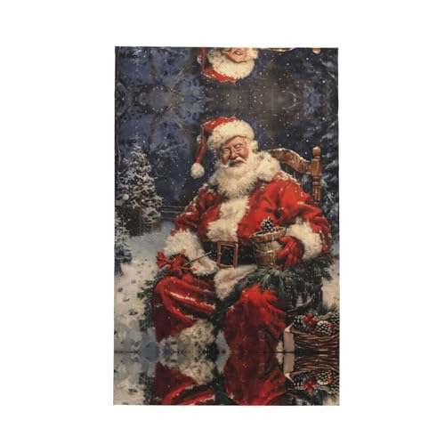 Modisches Geschirrtuch mit Aufdruck "Merry Christmas", weich, saugfähig, Geschirrtücher und Tischdekorationstücher von Hingor