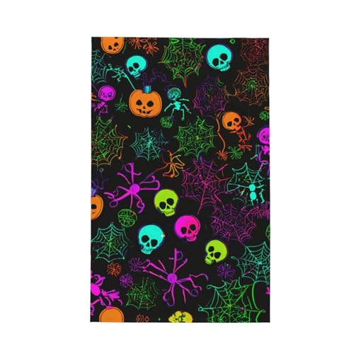 Modisches Geschirrtuch mit Halloween-Totenkopf-Druck, weich, saugfähig, Geschirrtücher und Tischdekorationstücher Modisches Geschirrtuch mit Halloween-Totenkopf-Druck, weich, saugfähig, Geschirrtücher und Tischdekorationstücher von Hingor