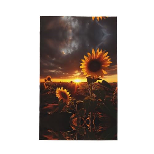 Modisches Geschirrtuch mit Sonnenblumen-Motiv, weich, saugfähig, Geschirrtücher und Tischdekorationstücher Modisches Geschirrtuch mit Sonnenblumen-Motiv, weich, saugfähig, Geschirrtücher und Tischdekorationstücher von Hingor