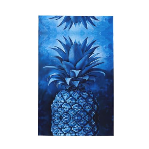 Modisches Geschirrtuch mit blauem Ananas-Druck, weich, saugfähig, Geschirrtücher und Tischdekorationstücher Modisches Geschirrtuch mit blauem Ananas-Druck, weich, saugfähig, Geschirrtücher und Tischdekorationstücher von Hingor