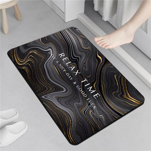 Badematte Rutschfester 50x80cm Badezimmerteppich Badteppich Badvorleger Rutschfest Waschbar, Absorbierende Schnelltrocknend Softmath Wasserabsorbierend Badematte Teppich Stone Bath Mat RugStone von Hinnin