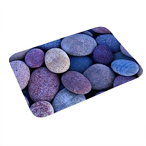 Badematte Rutschfester Badezimmerteppich Absorbierender Badteppich 80x120cm Schnell Trocknende Badezimmer Teppiche, Duschmatte Rutschfest Badvorleger Waschbar Bath Mats, Badeteppich Bad Teppich Felsen von Hinnin