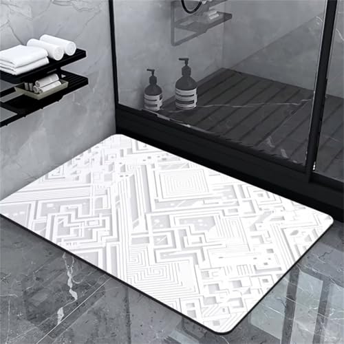 Badematte Rutschfester White Badezimmerteppich Groß Teppich 100x150cm, Absorbierender Badteppich Badvorleger Duschvorleger Schnelltrocknend Super Saugfähig Saugstark Waschbar Bath Mat Softmath Home Badematte Rutschfester White Badezimmerteppich Groß Teppich 100x150cm, Absorbierender Badteppich Badvorleger Duschvorleger Schnelltrocknend Super Saugfähig Saugstark Waschbar Bath Mat Softmath Home von Hinnin