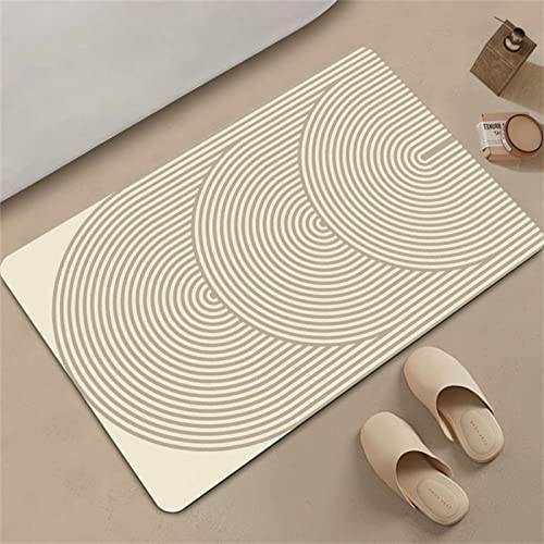Badezimmerteppich, Badematte Rutschfest, Duschmatte Rutschfest, Duschvorleger, Badvorleger Badteppich Rutschfest Waschbar Teppich Badezimmer, Bathroom Mat, Bath Mat Mats, Bad Teppich, Grau-60x90cm von Hinnin