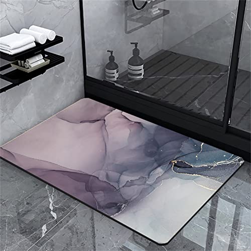 Badezimmerteppich, Badematte Rutschfest, Duschmatte Rutschfest, Duschvorleger, Badvorleger Badteppich Rutschfest Waschbar Teppich Badezimmer, Bathroom Mat, Bath Mat Mats, Bad Teppich, Textur-40x60cm von Hinnin
