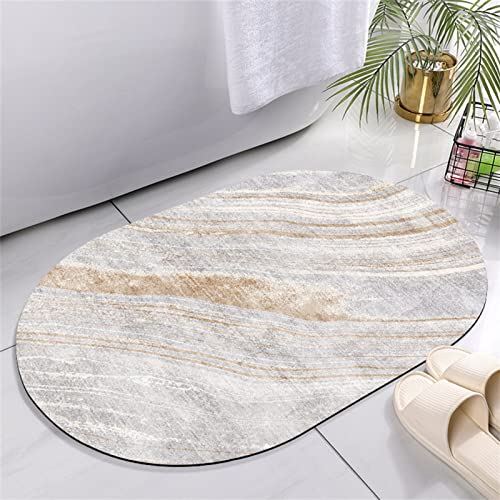 Badezimmerteppich Super Absorbierende Rutschfester Badematte, Badematten Badteppich 80x150cm Badvorleger Extra DüNn Schnelltrocknende Waschbare Badematte Home Rug, Badmatte Bodenmatte Floor Mat Textur von Hinnin