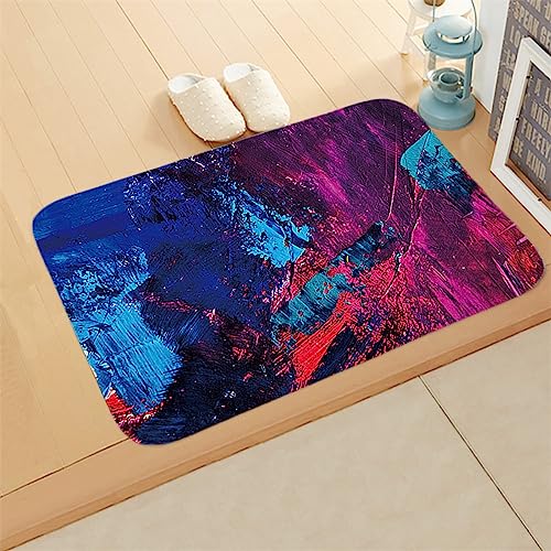 Hinnin Super Absorbierende Badematte Bodenmatte 70x120cm Teppich Läufer Duschvorleger Badematte rutschfest Fußmatten, Schnelltrocknende Badezimmerteppich Fußmatte Dusche, Badewannen Bathroom Mat Lila von Hinnin