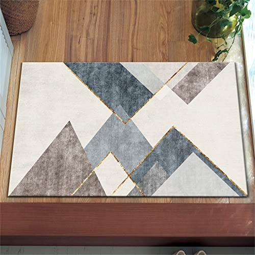 Super Absorbierende Badematte Bodenmatte 45x70cm Teppich Läufer Duschvorleger Badematte Rutschfest Fußmatten, Schnelltrocknende Badezimmerteppich Fußmatte Dusche, Badewannen Bathroom Mat Geometric von Hinnin