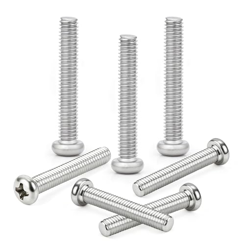 M4 (4 mm x 16 mm) Maschinenschrauben, Kreuzschlitz, Maschinenschrauben, Bolzen-Set, 100 Stück von Hinpote