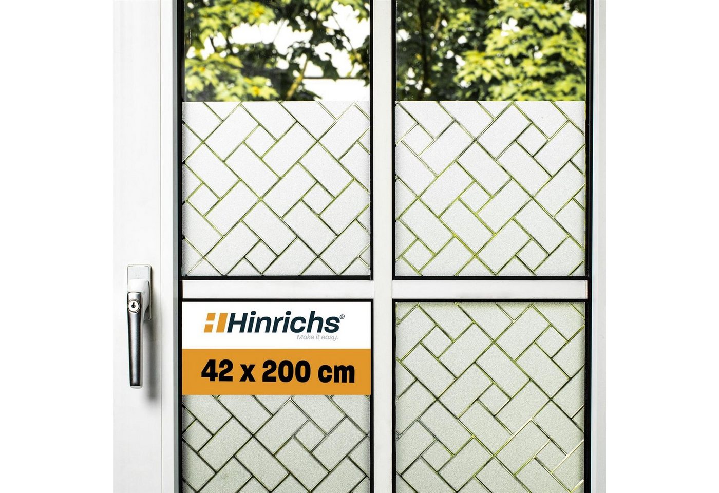 Fensterfolie Fensterfolie Rechtecke, Hinrichs, blickdicht, Selbsthaftend von Hinrichs