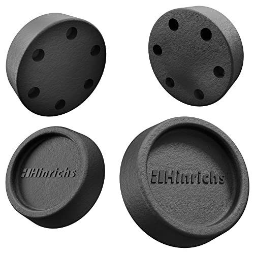 Hinrichs 4er Set Schwingungsdämpfer rund schwarz - Dämpfer Waschmaschine - Vibrationsdämpfer Waschmaschine - Gummifüße Waschmaschine- Antivibrationszubehör für AEG Bosch Siemens Privileg etc. von Hinrichs