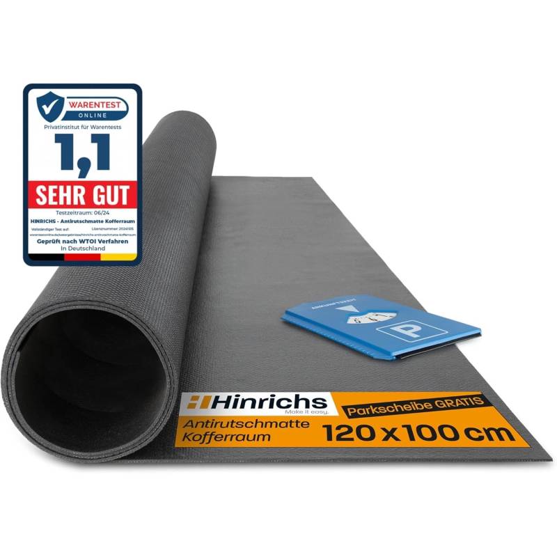 Hinrichs Antirutschmatte Auto 120 x 100 cm Kofferraummatte Anti Rutsch von Hinrichs