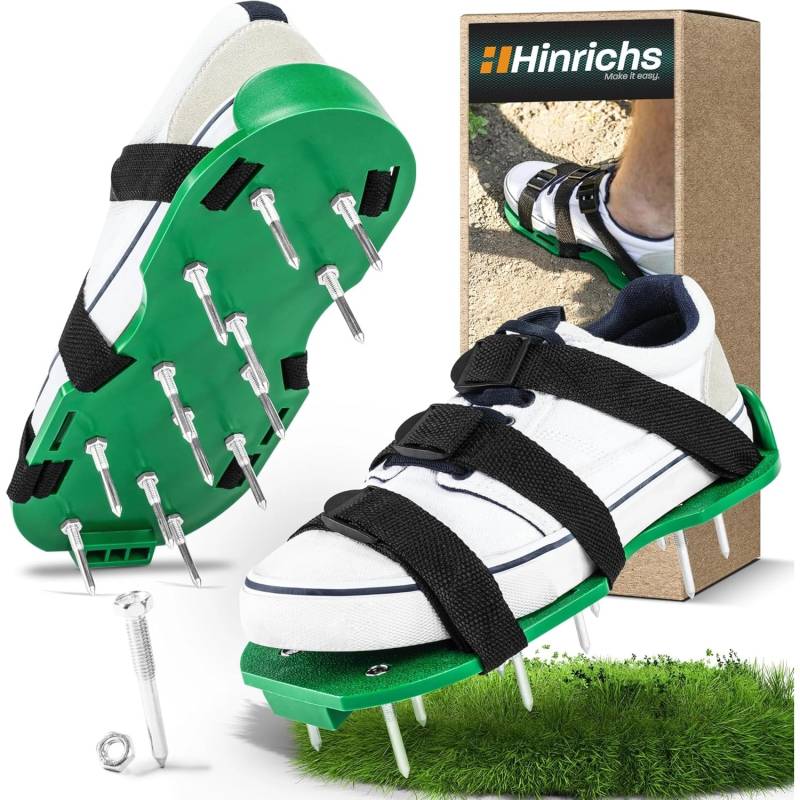 Hinrichs Rasenlüfterschuhe 2x Nagelschuhe zum Rasen belüften von Hinrichs